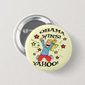 OBAMA-GEWINNE BUTTON (Vorne & Hinten)