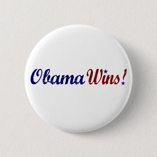 Obama gewinnt 2008 button (Vorderseite)