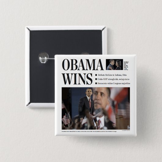 Obama gewinnt Button (Vorne & Hinten)