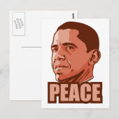 Obama gewinnt Friedenspreis Postkarte (Vorne/Hinten)