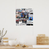 Obama gewinnt Front Page Newspaper Collage 2012 Poster (Küche)
