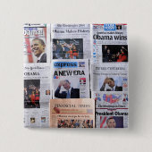Obama gewinnt Knopf Button (Vorderseite)