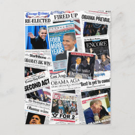 Obama gewinnt Postkarte für Zeitungscollage 2012