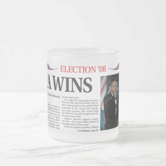 Obama gewinnt Tasse (Mittel)