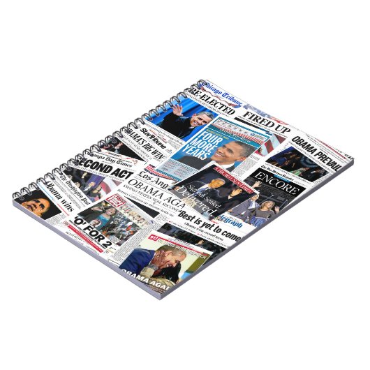 Obama gewinnt Wiederwahl-Notizbuch 2012 Notizblock (Linke Seite)