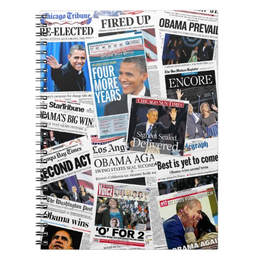 Obama gewinnt Wiederwahl-Notizbuch 2012 Notizblock (Vorderseite)
