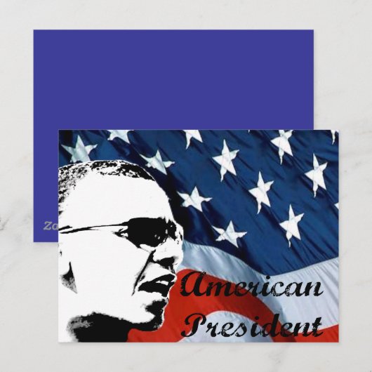 Obama gibt 2 postkarte (Vorne/Hinten)