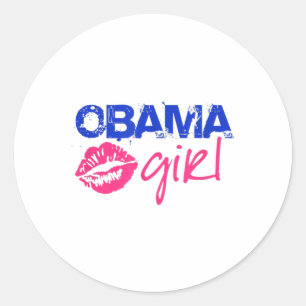 Obama Girl Runder Aufkleber
