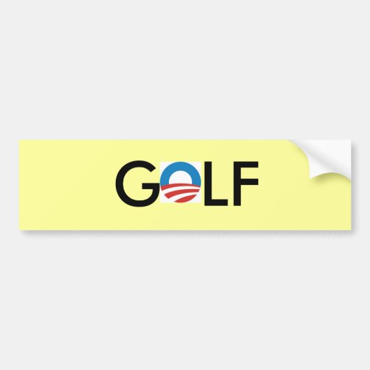 Obama-Golf-Autoaufkleber Autoaufkleber (Vorne)
