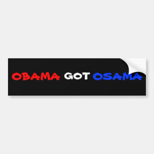 Obama got Osama RED/WHITE/BLUE Autoaufkleber