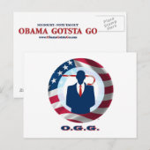 Obama Gotsta Go! Postkarte (Vorne/Hinten)