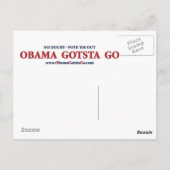 Obama Gotsta Go! Postkarte (Rückseite)