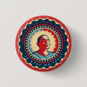 Obama Gott-König Button (Vorderseite)