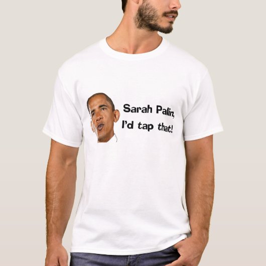 Obama gräbt Ansicht reg. Palins über Bohrung T-Shirt (Vorderseite)