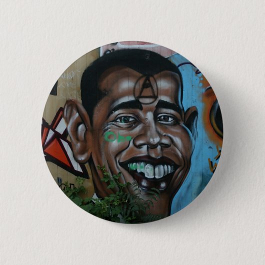 Obama-Graffiti Button (Vorderseite)