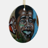 Obama-Graffiti Keramikornament (Rechts)