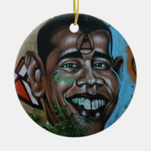 Obama-Graffiti Keramikornament