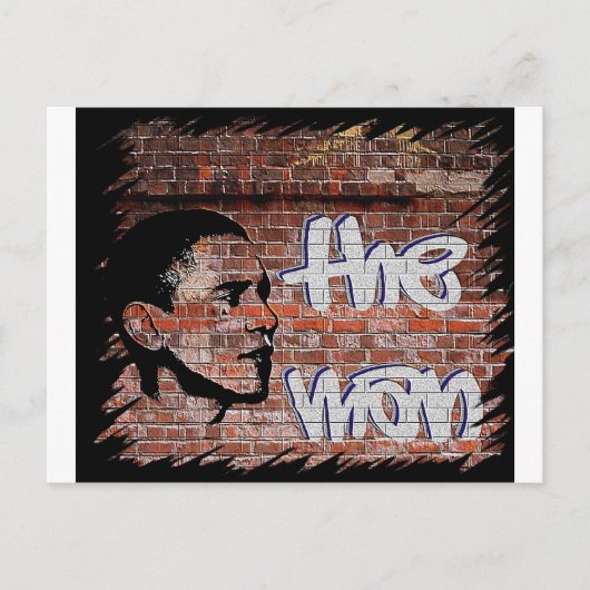 Obama Graffiti Postkarte (Vorderseite)