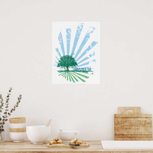 Obama Green Poster (Küche)