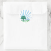 Obama Green Runder Aufkleber (Tasche)