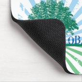 Obama-Grün Mousepad (Ecke)