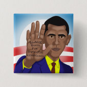 Obama-Handel im Teleprompter Button (Vorderseite)