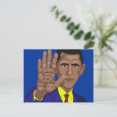 Obama Handel in Teleprompter Postkarte (Stehend Vorderseite)