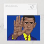 Obama Handel in Teleprompter Postkarte (Vorne/Hinten)