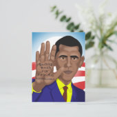 Obama Handel in Teleprompter Postkarte (Stehend Vorderseite)