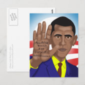 Obama Handel in Teleprompter Postkarte (Vorne/Hinten)