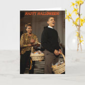 Obama Happy Halloween - Grußkarte Karte (Gelbe Blume)