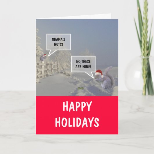 Obama Happy Holidays Feiertagskarte (Vorderseite)