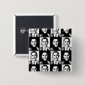 OBAMA HAT EIN GROSSES GESICHT BUTTON (Vorne & Hinten)