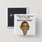 "Obama hat, ich inspiriert, um für zu wählen,… Button (Vorne & Hinten)