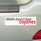 Obama hat nicht Cojones Autoaufkleber (Auf Auto)