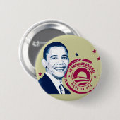 Obama - hergestellt in USA Button (Vorne & Hinten)