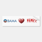 Obama-Herzen Hamas! Autoaufkleber (Vorne)