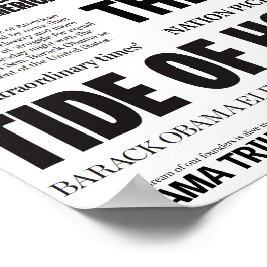 Obama: Historisches Headline Collage Poster (Ecke)