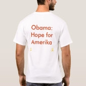 Obama: Hoffnung für Amerika T-Shirt (Rückseite)