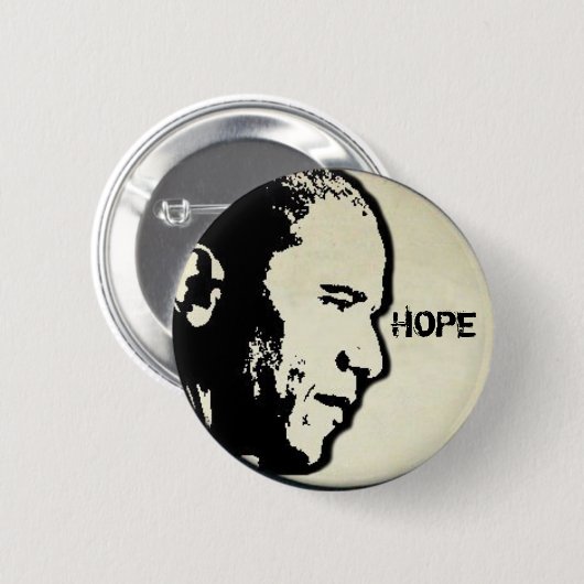 Obama-HOFFNUNG Knopf Button (Vorne & Hinten)