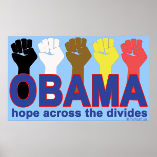 OBAMA-HOFFNUNG ÜBER DEN VERTEILUNGEN POSTER