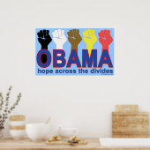 OBAMA HOFFNUNG ÜBER DIE DIVIDES POSTER (Küche)
