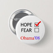 Obama-Hoffnungs-Knopf Button (Vorne & Hinten)