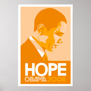 Obama - Hoffnungs-Orangen-Plakat Poster
