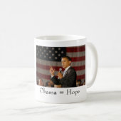 Obama = Hoffnungs-Tasse Kaffeetasse (VorderseiteRechts)