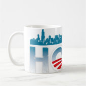 Obama-Hoffnungs-Tassen-ChicagoSkyline Kaffeetasse (Links)