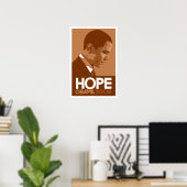 Obama - Hope Brown Poster (Heimbüro)