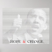 Obama Hope & Change Ascii Art Poster (Vorne)