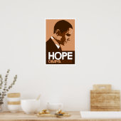 Obama - Hope Dark Brown Poster (Küche)