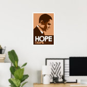 Obama - Hope Dark Brown Poster (Heimbüro)